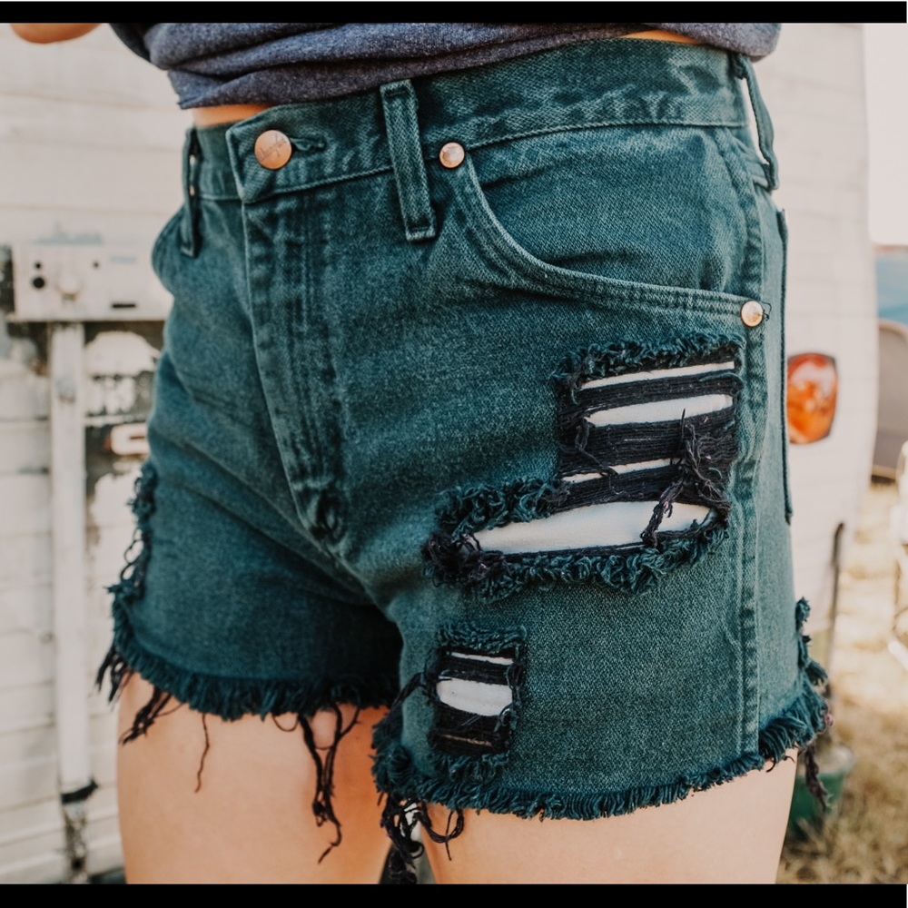 Distressed Wrangler Cutoff Shorts